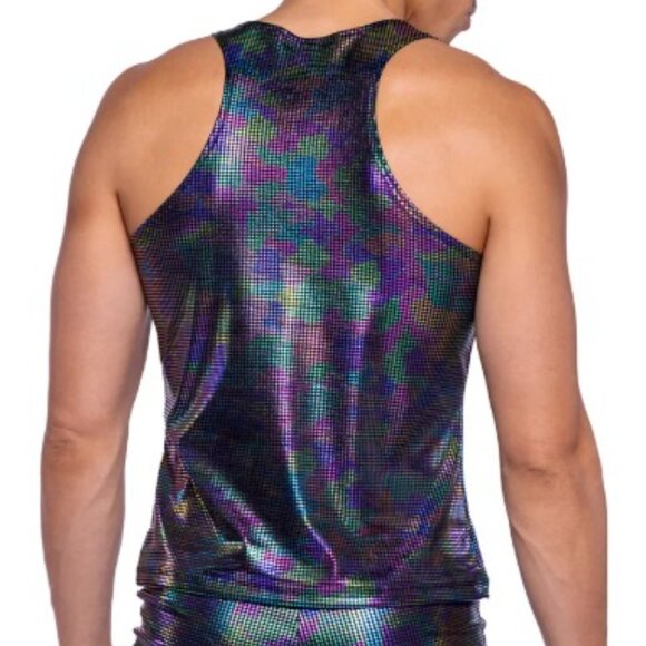 6529 - Rainbow Shimmer Camouflage Tank Top - Picture 2 of 2